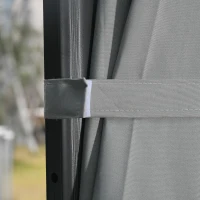 Outsunny Parasol déporté rond inclinable rotatif 360° manivelle piètement acier mât alu. dim. Ø 3 x 2,4H m polyester haute densité gris(m-8)