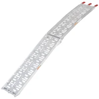 HOMCOM Rampe de chargement pliable pour tous les motos, quad aluminium argent(m-4)