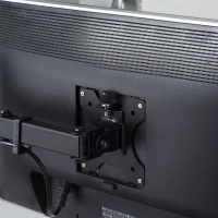 Vinsetto Support écran PC à double support pour 2 moniteur de 13-32 pouces réglable en hauteur inclinable et pivotant supportant VESA 75x75/100x100 mm en acier stable noir(m-9)