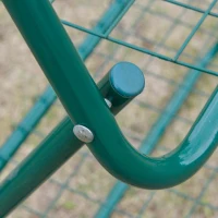 Outsunny Serre de jardin pliable 6 tablettes dim. 1,43L x 0,73l x 1,95H m porte déroulante acier vert PVC haute densité transparent(m-7)