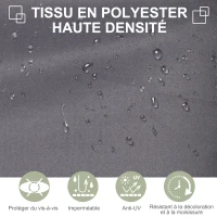 Outsunny Store latéral Brise-Vue paravent rétractable dim. 3L x 1,8H m métal Polyester imperméable Anti-UV Haute densité 180 g/m² Gris(m-4)