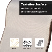 Outsunny Rocking Swing, Texteline, 59.6Wx47Dx103H cm-Light Grey(m-6)