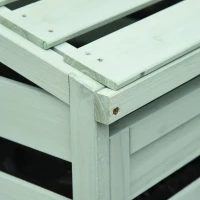 Outsunny Abri poubelles - abri de Jardin - 2 Portes verrouillables - dim. 131L x 85l x 125H cm - Bois Sapin Vert d'eau(m-6)