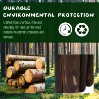 Outsunny Raised Flower Bed Wooden Rectangular Planter Container Box Herb Pot 120L x 50W x 50H (cm)(m-6)