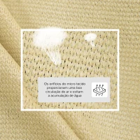 Outsunny Toldo Vela triangular 4x4x4m para Terraço Jardim Camping Cor Areia(m-14)