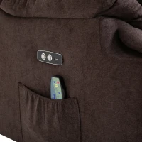 HOMCOM Poltrona Relax Alzapersona Massaggiante e Riscaldante, 83x95x105cm, Marrone(m-6)