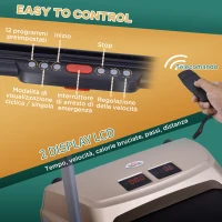 HOMCOM Tapis Roulant Elettrico Pieghevole con Display LCD, in Acciaio, 70x128x116 cm(m-5)