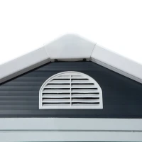Outsunny Casetta da Giardino Porta Attrezzi in Metallo e PP, 134x104x204 cm, Grigio(m-4)