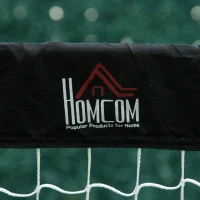 HOMCOM Set di 2 Porte da Calcio Pieghevoli per Bambini e Adulti, 186x90x89 cm, Nero(m-4)
