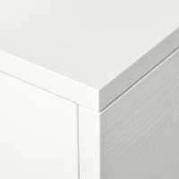 HOMCOM Conjunto de 2 mesas secretária para escritório com rodas 2 gavetas 100x36x88 cm Branco(m-8)