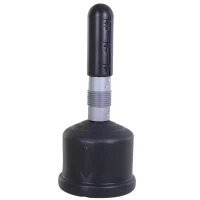 HOMCOM Sacco da Boxe da Terra con Manichino e Regolabile in Altezza Fino 190cm, Rosso e Nero(m-4)