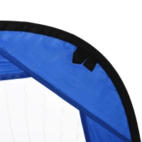 HOMCOM Set di 2 Porte da Calcio per Bambini con Bersaglio Pieghevoli, 123x80x80 cm, Blu(m-5)