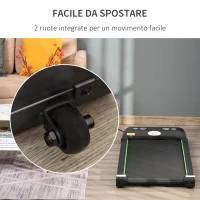 HOMCOM Tapis Roulant Elettrico Senza Manubrio, Display LED e Telecomando Velocità 1-6km/h(m-6)