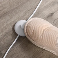 HOMCOM Candeeiro de Pé com Tripé de Metal Ecrã de Plumas Interruptor de Pé para Dormitório Sala de Estar Estúdio 54x54x147cm Branco(m-7)