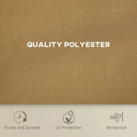 Outsunny Replacement Gazebo Curtains 4-Panel Sidewalls with Zipper for 3 x 3 (M) Yard Gazebos Canopy Tent, Brown(m-5)