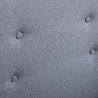 HOMCOM Nordic Single Cushion Padded Chair Wooden Armchair  Button Tufted Seat Sponge Scandinavian Living Room Bedroom(m-6)