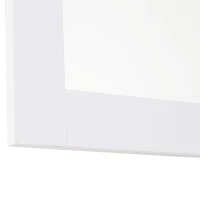 kleankin Elegant Design Mirror Thick Frame Large Clear Reflection Bedroom Living Room Make-Up Dressing Mirror - White 72H x 52L cm(m-7)