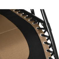 Outsunny Zero Gravity Lounger Chair, Folding Reclining Patio Chair with Shade Cover, Cup Holder, Soft Cushion and Headrest for Poolside, Camping, Brown(m-9)