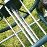 Outsunny Carro portamangueras Outsunny Carro portamangueras de gran capacidad con cesta para guardar la manguera de agua de 1,8 m y 4 ruedas hinchables verde(m-5)