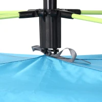 Outsunny 2 Man Pop-up Beach Tent Sun Shade Shelter Hut w/ Windows Doors Hook Sandbags UV Protection Waterproof Outdoor Adventure Garden Light Blue(m-9)