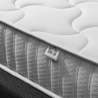 HOMCOM Materasso Matrimoniale 180x190x20 cm in Memory Foam con Molle Insacchettate e Fodera Trapuntata Traspirante(m-8)