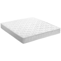 HOMCOM Materasso Matrimoniale 180x190x20 cm in Memory Foam con Molle Insacchettate e Fodera Trapuntata Traspirante(m-1)