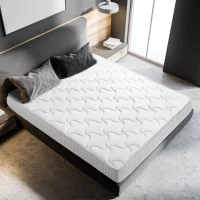 HOMCOM Materasso Matrimoniale 180x190x20 cm in Memory Foam con Molle Insacchettate e Fodera Trapuntata Traspirante(m-2)