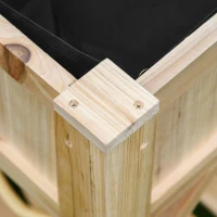 Outsunny Letto per Orto Rialzato con 6 Scomparti in Legno di Abete, 78.5x58x81cm(m-8)