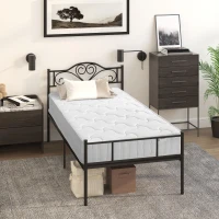 HOMCOM Materasso Singolo Memory Foam e Molle Insacchettate Indipendenti 80x190cm, Spessore 20cm(m-2)