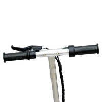 HOMCOM Patinete Eléctrico Plegable para Niños y Adolescentes de +7 Años con Manillar Ajustable en Altura 78x37x89-95 cm Negro(m-5)