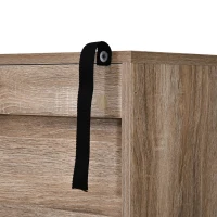 HOMCOM Freestanding Storage Cabinet w/ Wood Legs 5 Compartments Cupboard Home Office Organisation Stylish Bedroom Hallway Furniture 60L x 30W x 121H cm - White(m-7)