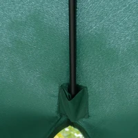 Outsunny 2.7m Patio Umbrella Garden Parasol Outdoor Sun Shade Table Umbrella with Tilt, Crank, 8 Ribs, Ruffles, Green(m-8)