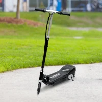 HOMCOM Patinete Eléctrico Plegable para Niños y Adolescentes de +7 Años con Manillar Ajustable en Altura 78x37x89-95 cm Negro(m-2)