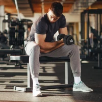 HOMCOM 30KG Adjustable Dumbbells Weight Set Dumbbell Hand Weight for Body Fitness Lifting Training for Home Office Gym Black(m-10)