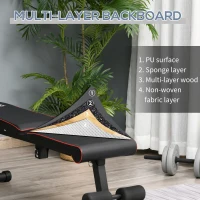 HOMCOM Multifunctional Sit Up Dumbbell Lifting Weight Bench Adjustable Foldable Exercise for Home, Office and Gym, Black(m-8)