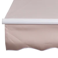 Outsunny Window Awning Canopy Garden Shelter w/ Hand Crank (3 x 2m, Coffee) Outdoor Door Wall Mounted Yard Patio Cover(m-9)