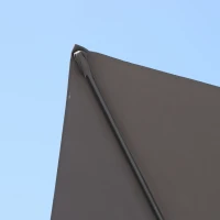 Outsunny 2.5 x 2.5m Patio Offset Parasol Umbrella Cantilever Hanging Sun Shade Canopy Shelter 360° Rotation with Cross Base - Grey(m-9)