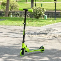 HOMCOM Kids Scooter Foldable Kick Scooter with Adjustable Height Brake for Boys and Girls(m-10)
