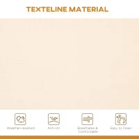 Outsunny 3 Seater Swing Chair Canopy Replacement Outdoor Hammock w/ Canopy Steel Frame - Beige(m-7)