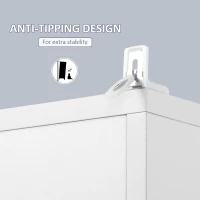 kleankin Tall Bathroom Storage Cabinet with Mirror, Freestanding Floor Cabinet Tallboy Unit with Adjustable Shelves, White(m-7)