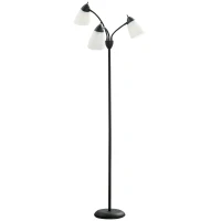 HOMCOM Arc Tree Floor Lamp with 3 Adjustable Rotating Lights, for Bedroom Living Room, Industrial Standing Lamp with Steel Frame, 155cm, Black(m-13)