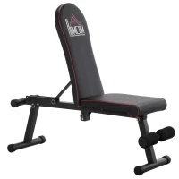 HOMCOM Multifunctional Sit Up Dumbbell Lifting Weight Bench Adjustable Foldable Exercise for Home, Office and Gym, Black(m-1)