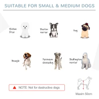 PawHut Freestanding Pet Gate for Small and Medium Dogs, Wooden Foldable Dog Safety Barrier with 4 Panels, 2 Support Feet, 80 cm Tall for Doorways, Stairs White(m-8)