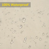 Outsunny 600D Oxford Cloth Furniture Cover 3 Seat Sofa Protector Large Garden Patio Outdoor Waterproof Beige 218x111x63-101cm(m-5)