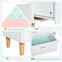 HOMCOM Kids House-Designed Bookshelf, with Drawer – Blue & White(m-6)
