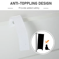 HOMCOM Chest of Drawers with Metal Handles Freestanding Dresser for Bedroom, Living Room(m-8)