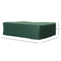 Outsunny Protective Furniture Cover for Garden Wicker Rattan from UV, Rain, Birds 245 x 165 x 55 cm(m-3)