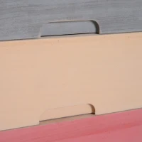 HOMCOM Wooden 3 Chest of Drawers Cabinet Storage Stand Bedside Telephone Table Night Stand Multi-coloured 30D x 51H x 34Wcm(m-7)