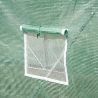 Outsunny Walk in Polytunnel Outdoor Garden Greenhouse with Windows and Door (3 x 2M)(m-9)