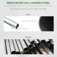 Outsunny Large Walk-In Greenhouse, Plant Gardening Tunnel Hot House with Metal Hinged Door, Galvanised Steel Frame & Mesh Windows (3 x 4M)(m-7)